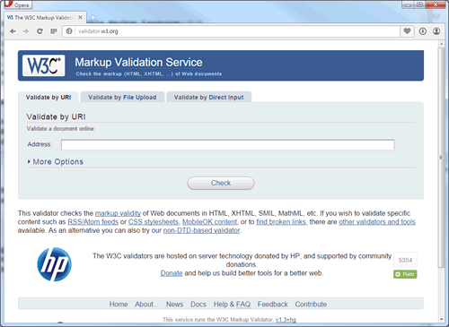 Screenshot of Validator